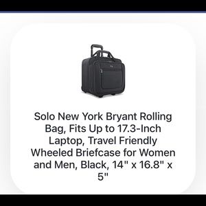 Solo rolling computer bag